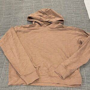 Women’s Tan Hoodie Cotton Top by Leallo